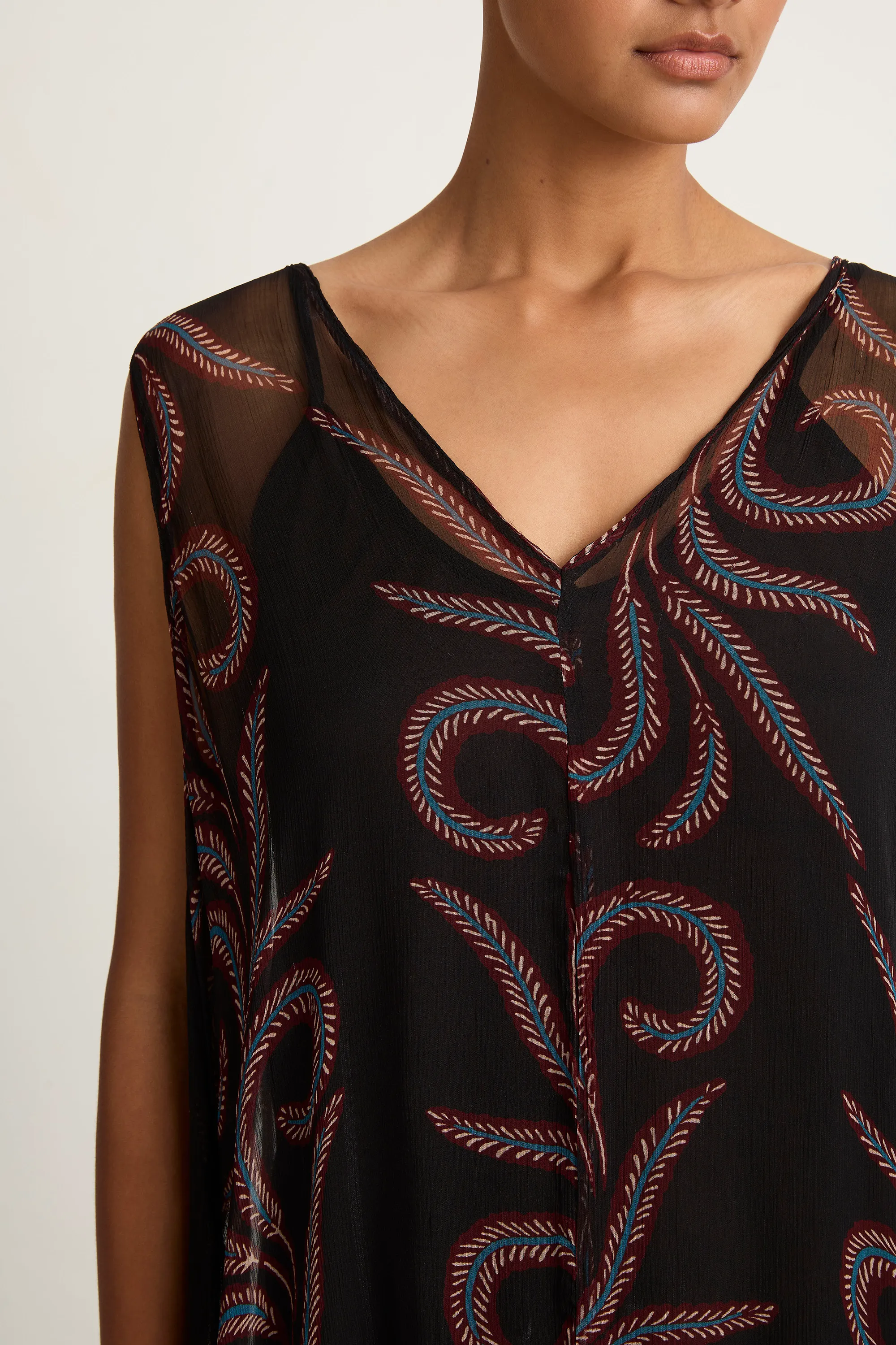 Natalie Martin Tova Maxi - Feather Chiffon