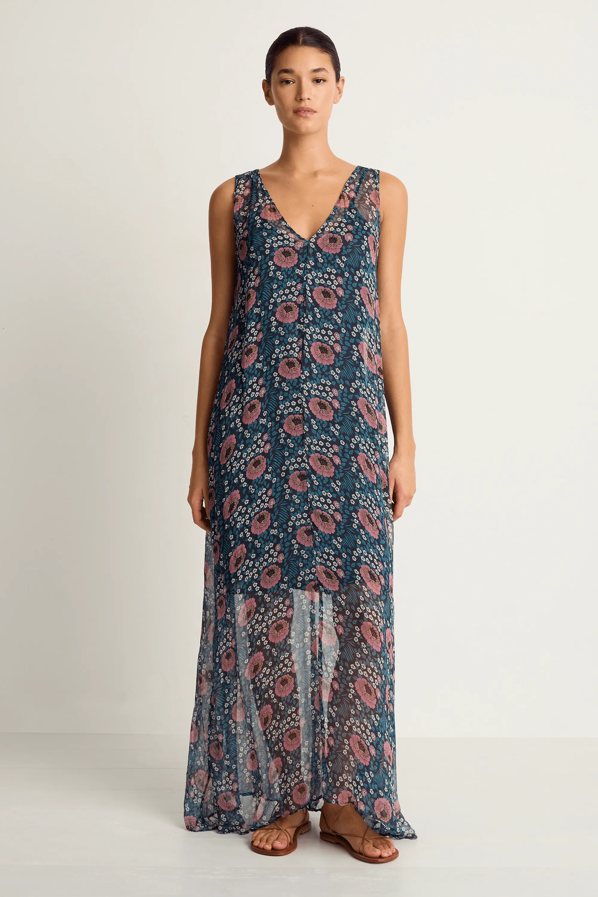 Natalie Martin Tova Maxi - Vintage Flowers Indigo - FINAL SALE