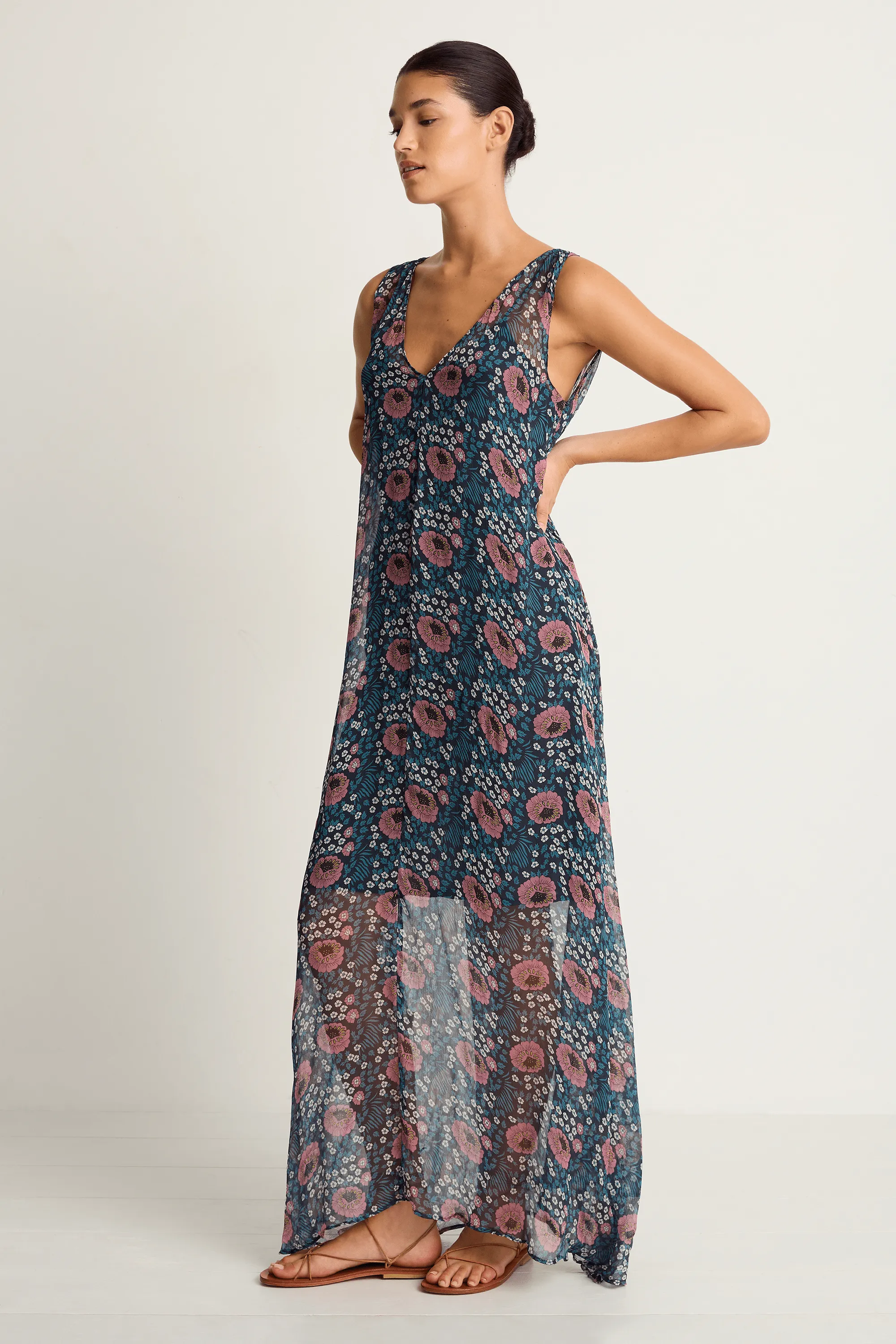 Natalie Martin Tova Maxi - Vintage Flowers Indigo - FINAL SALE
