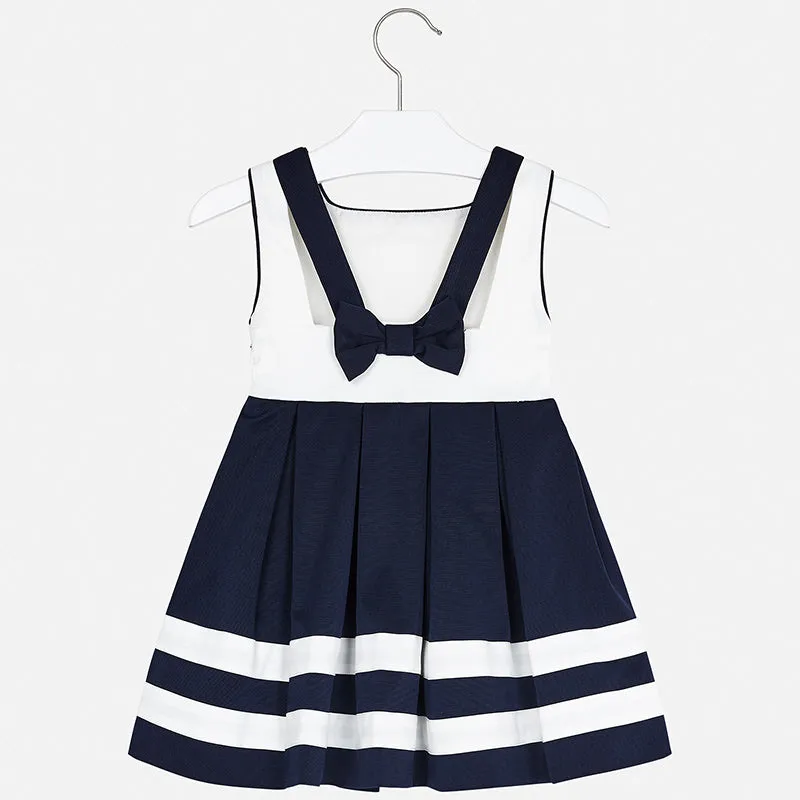 Navy Nautical Blue and White Dress