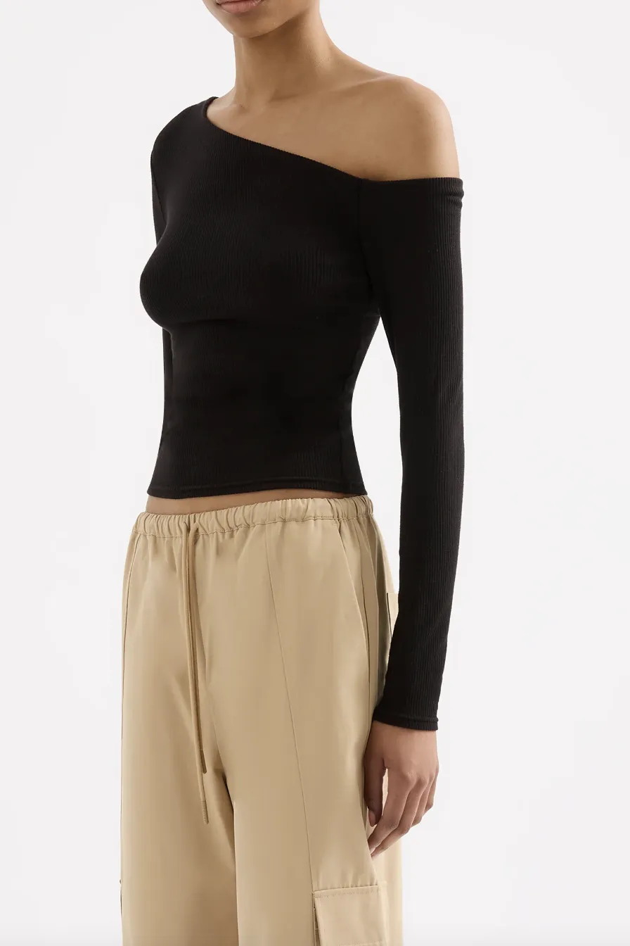 NUDE LUCY KYAN L/S TOP - BLACK