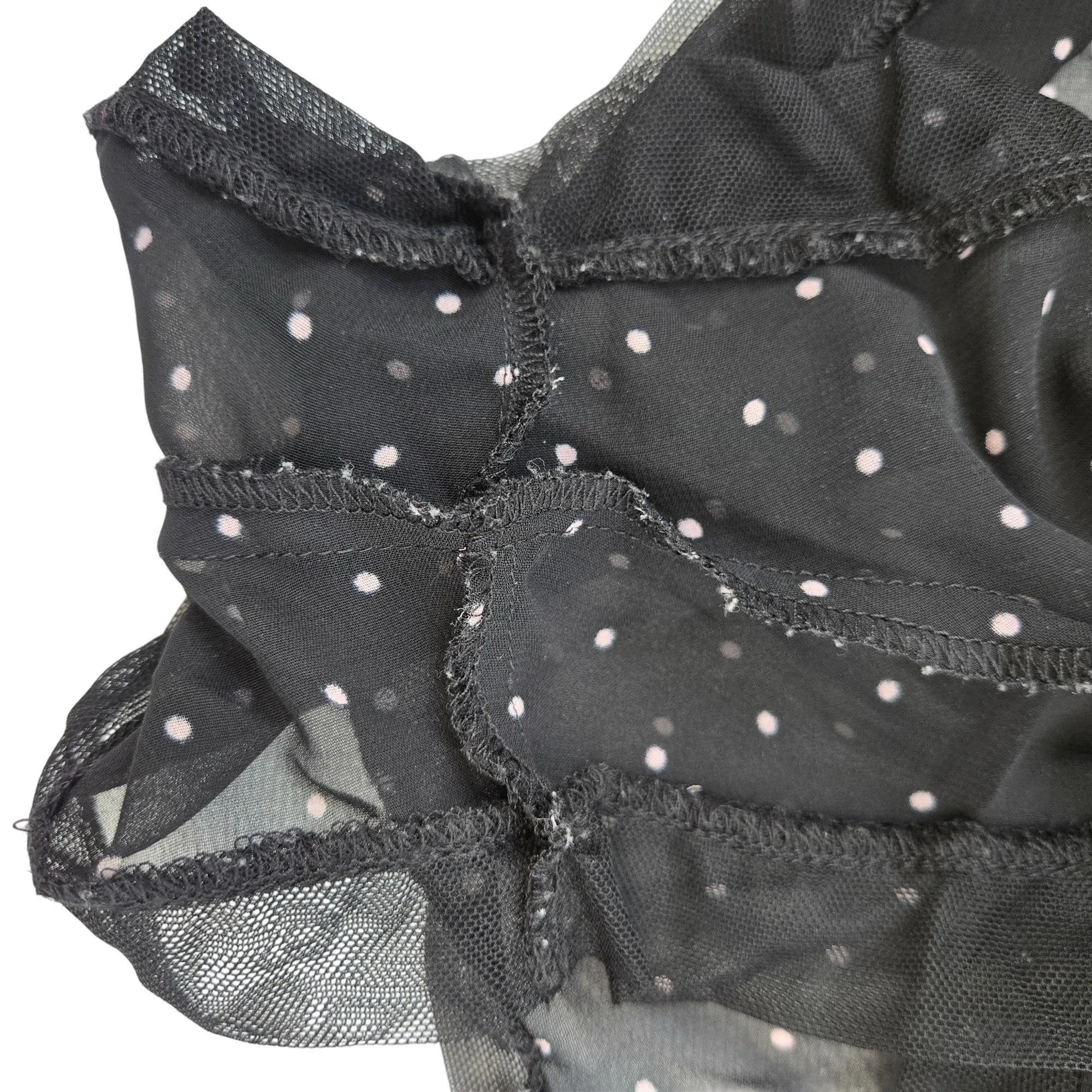 NWOT Oscar de la Renta Two Piece Polka Dot Lingerie Set Size Medium