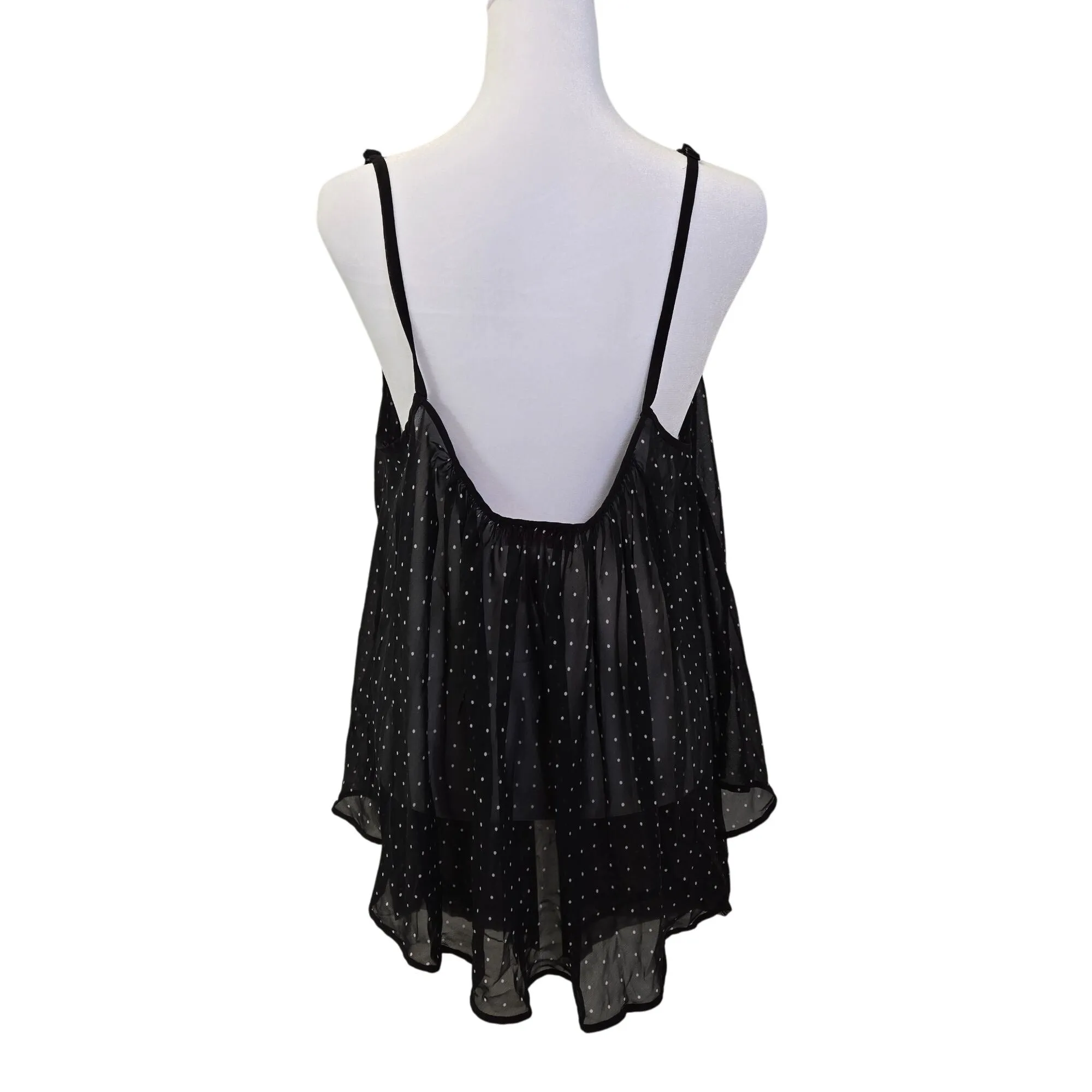 NWOT Oscar de la Renta Two Piece Polka Dot Lingerie Set Size Medium