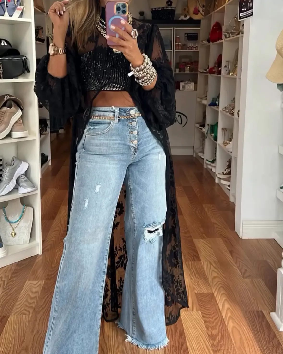 Nyxelle Lace Maxi Top