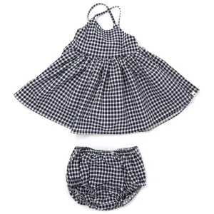 oh baby! Gingham Party Dress - Navy