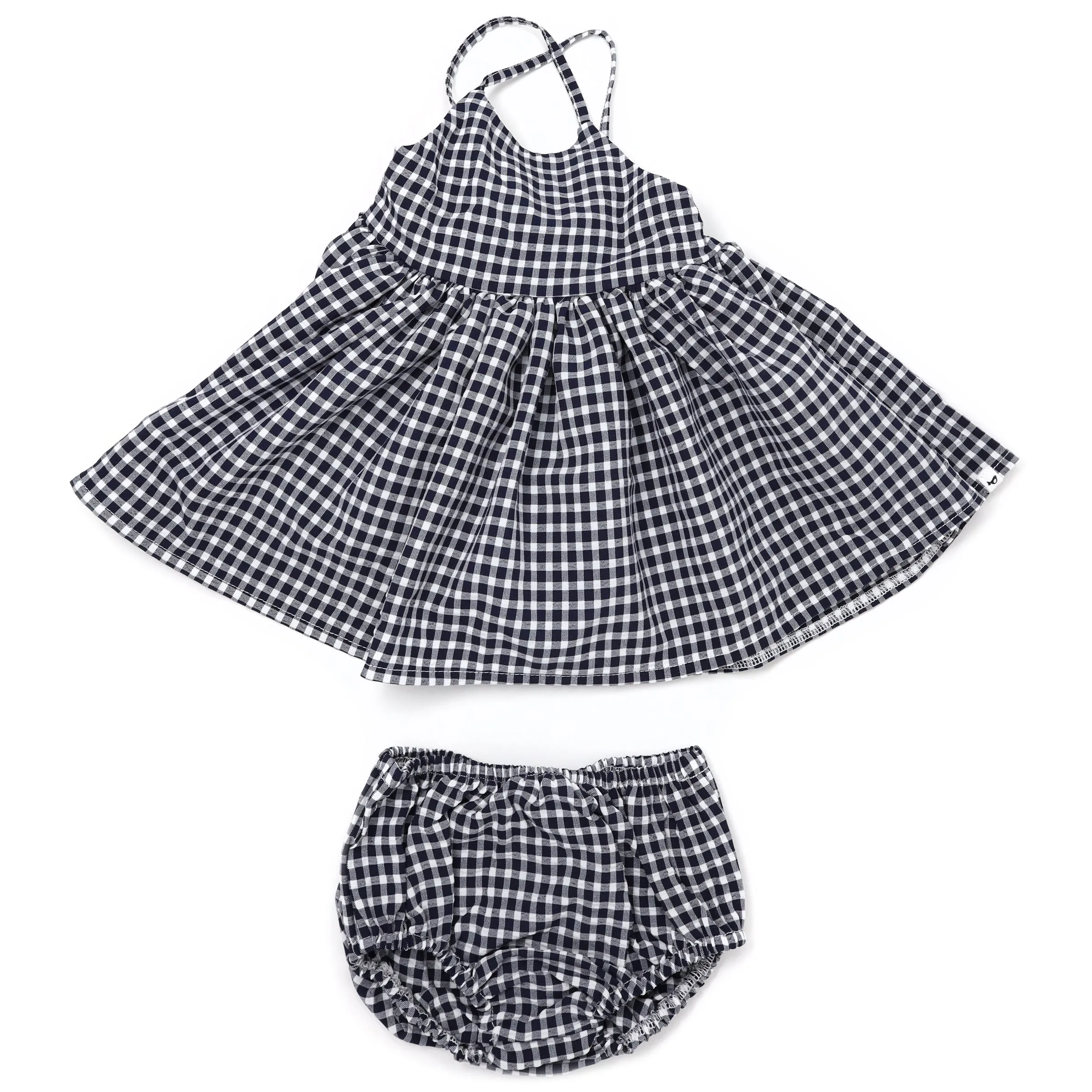 oh baby! Gingham Party Dress - Navy