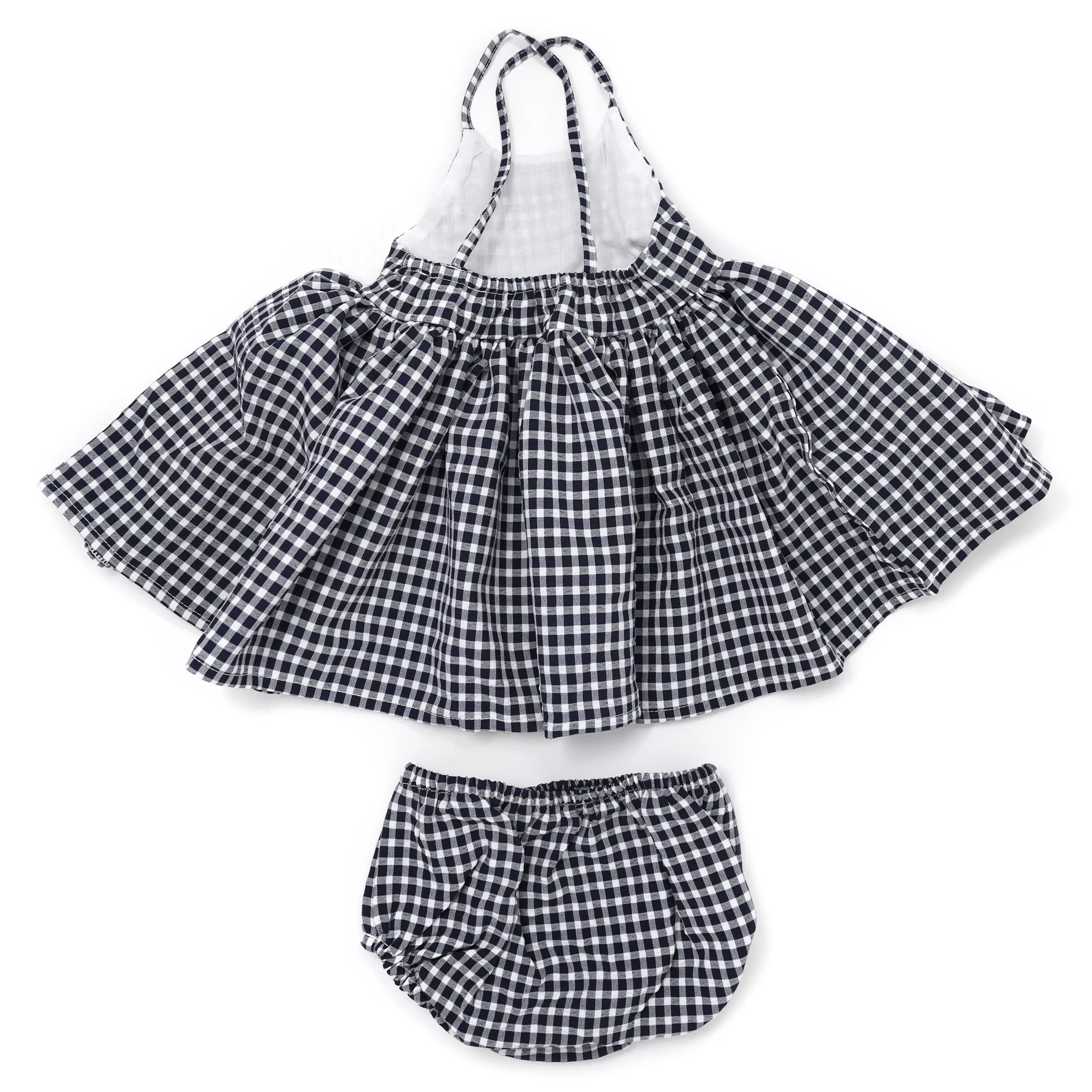 oh baby! Gingham Party Dress - Navy