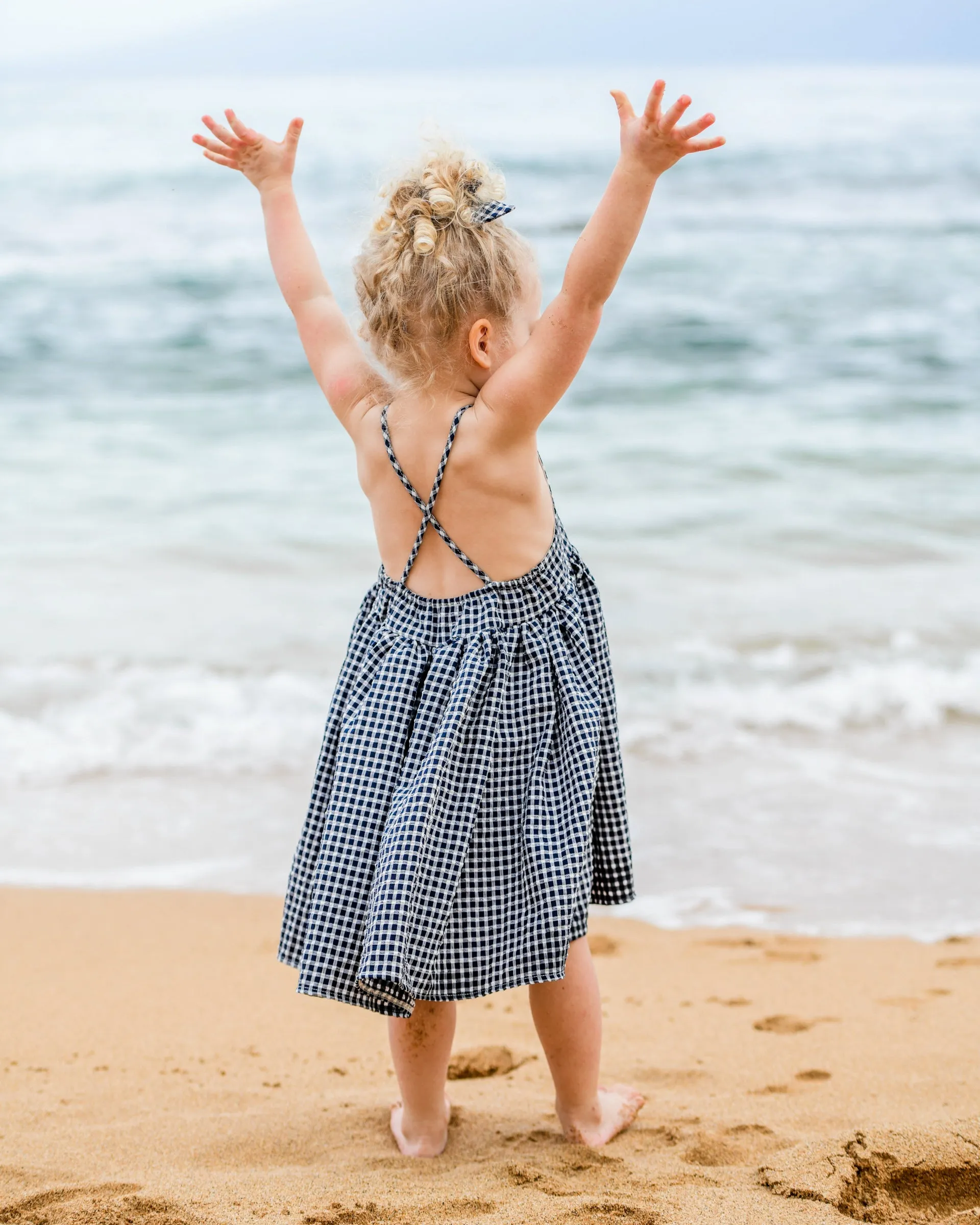 oh baby! Gingham Party Dress - Navy