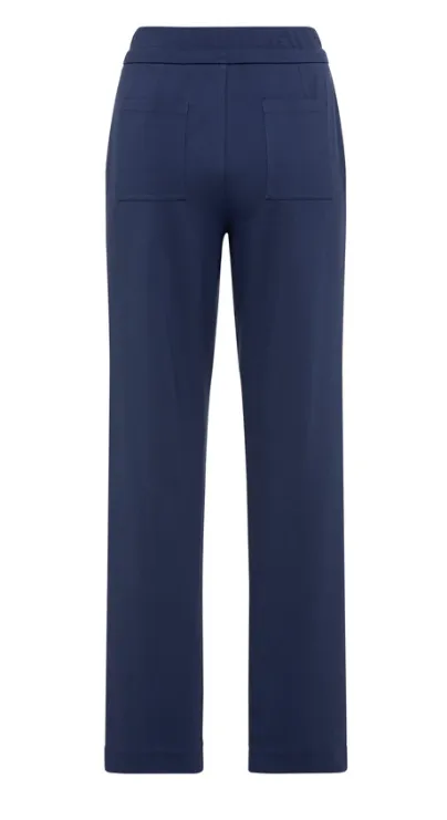 OLSEN<BR>
Lisa Fit Straight Leg Jersey Knit Trousers<BR>
Navy<BR>