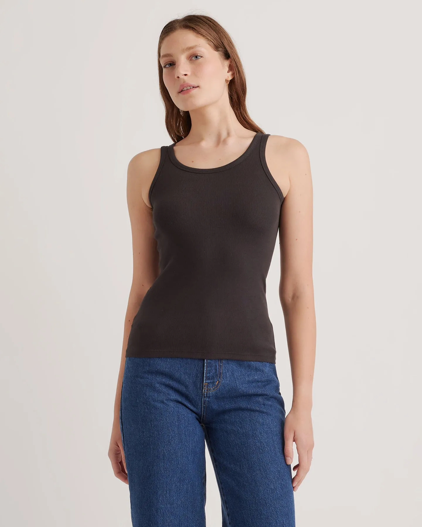 Organic Cotton Micro-Rib Scoop Neck Tank