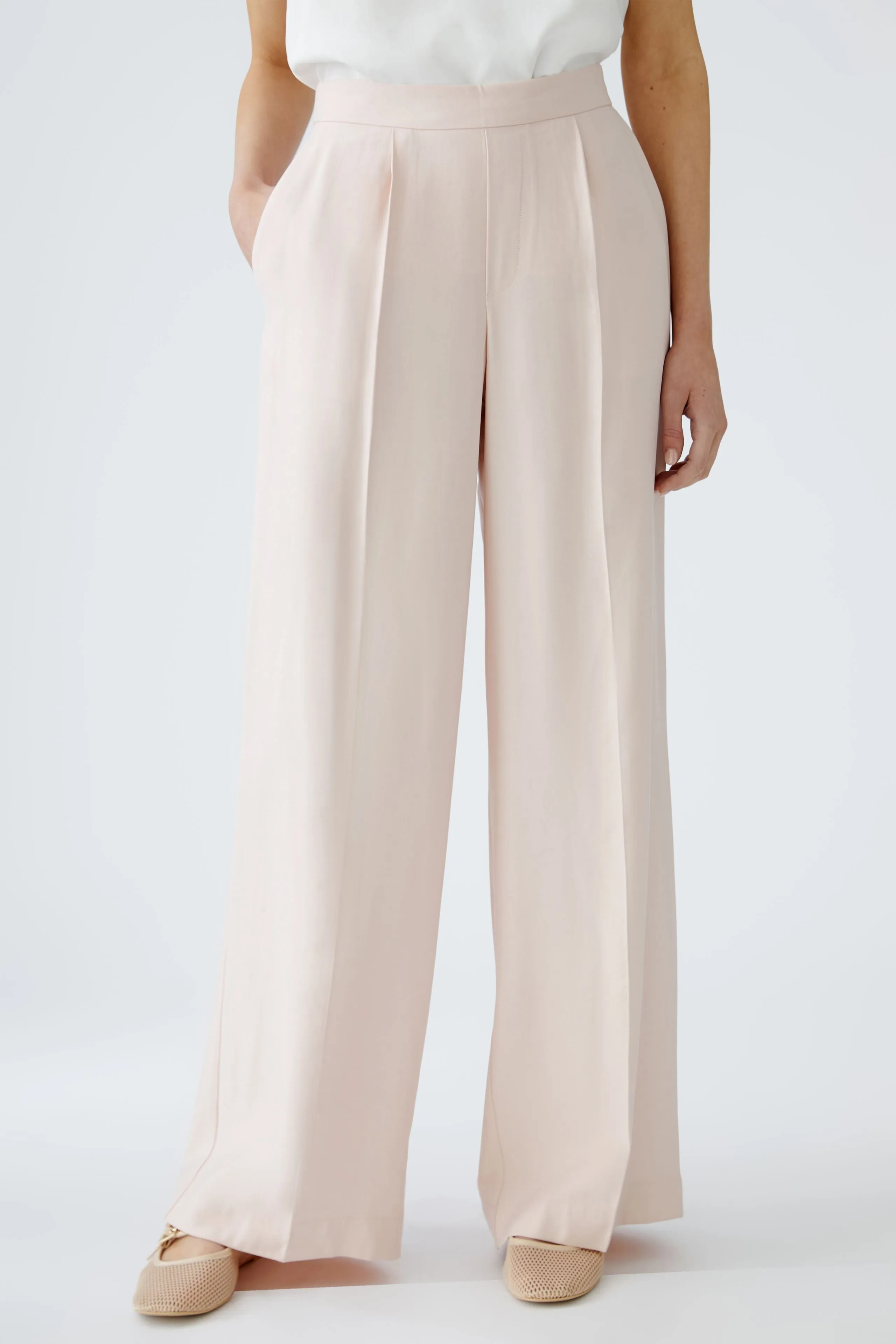 Oui Peach Whip Straight Leg Suit Trousers