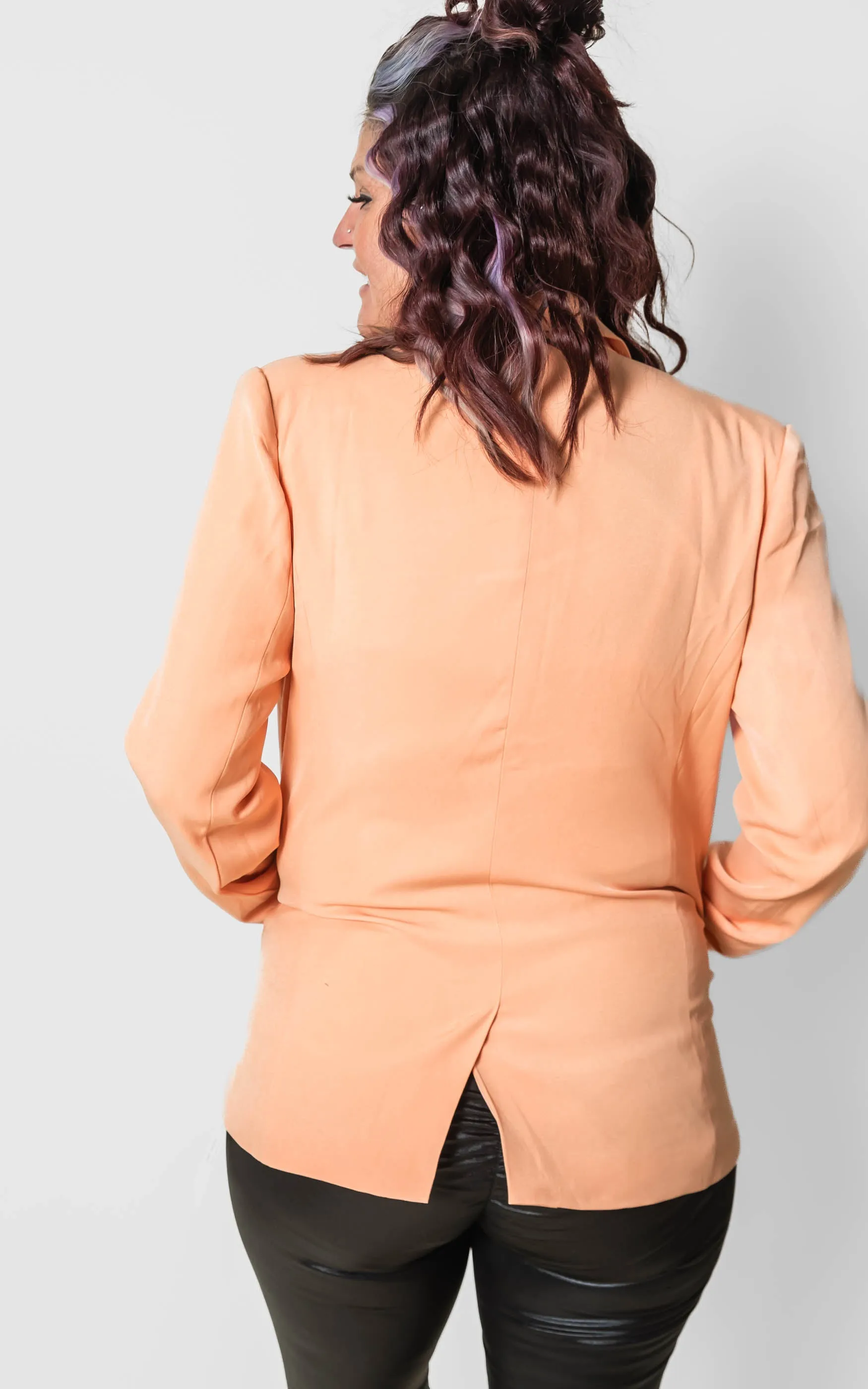 Pale Orange Blazer - White Birch Final Sale
