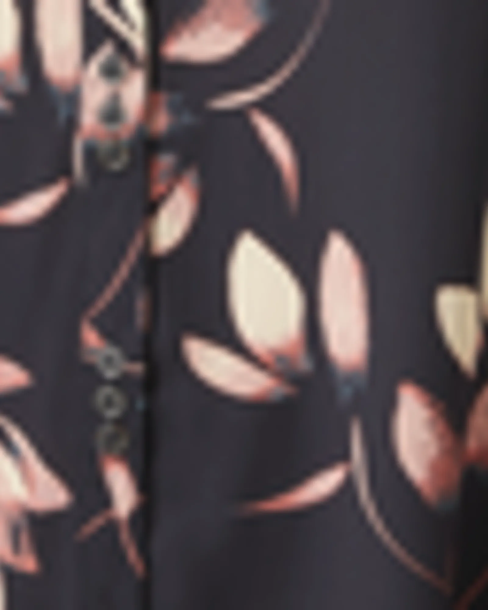 Patricia Printed Button-Front Blouse | Navy / Pink