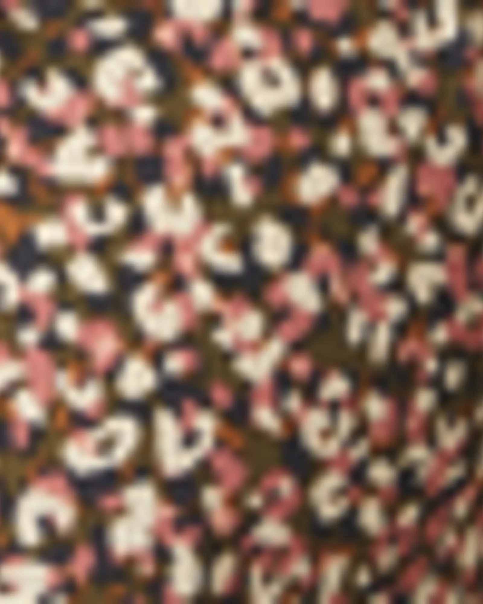 Patricia Printed Button-Front Blouse | Olive Green / Ivory
