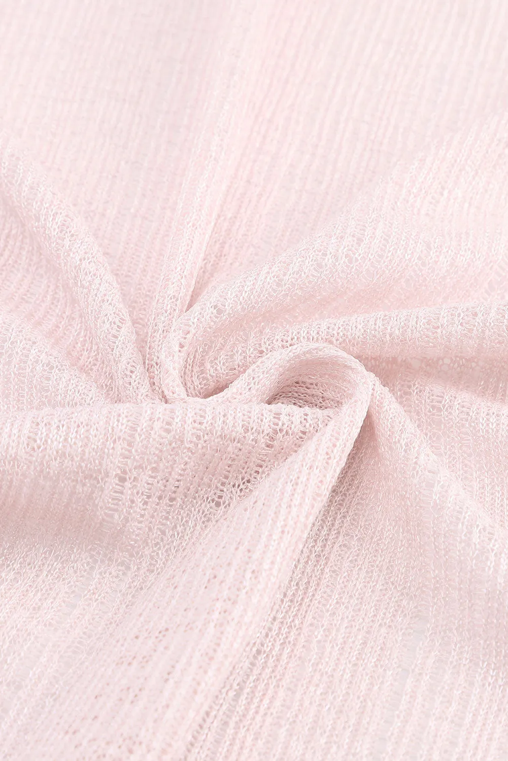 Pink Sheer Lightweight Knit Cardigan