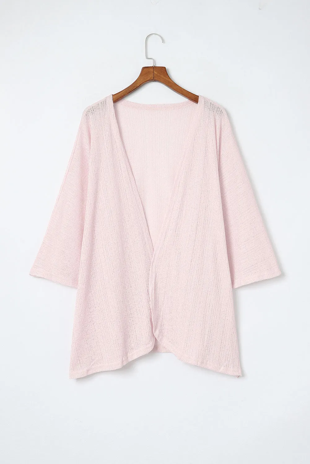Pink Sheer Lightweight Knit Cardigan