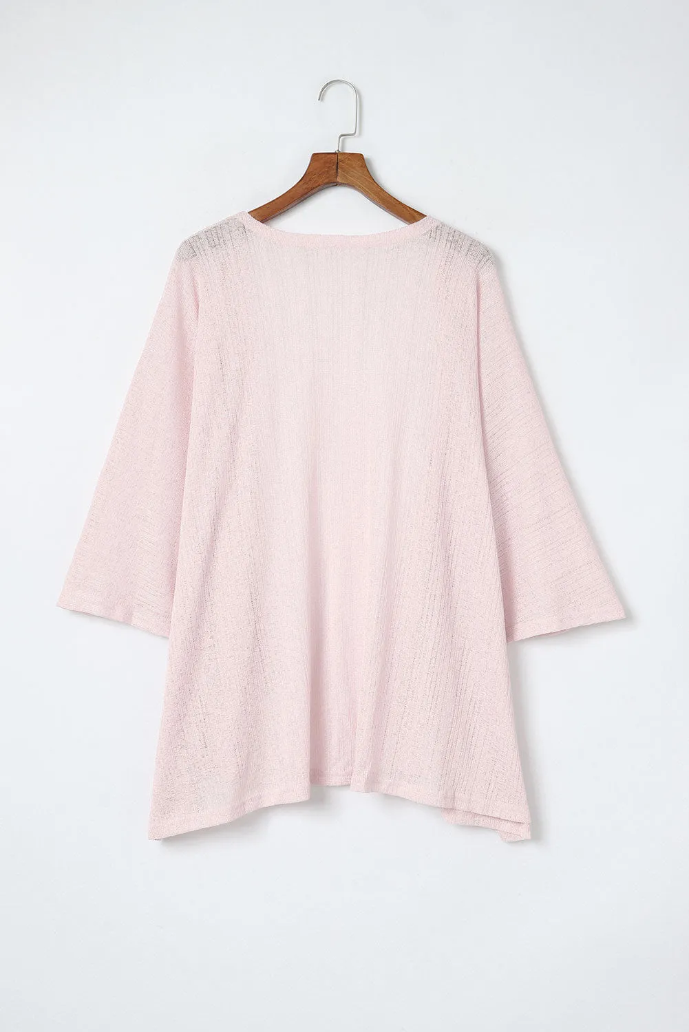 Pink Sheer Lightweight Knit Cardigan