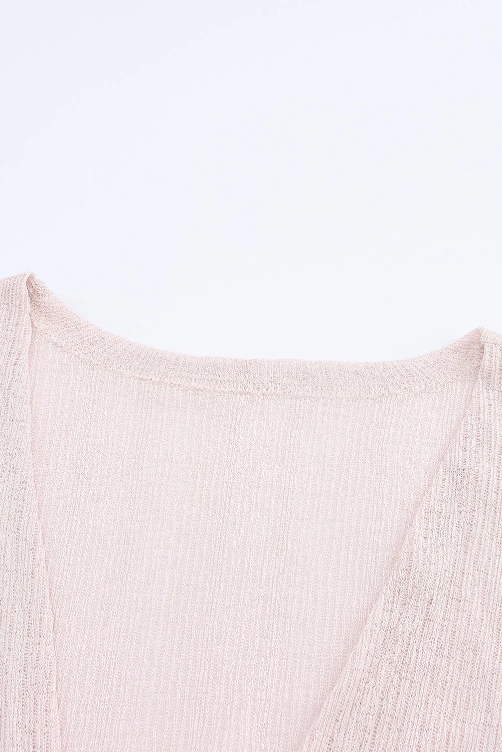 Pink Sheer Lightweight Knit Cardigan