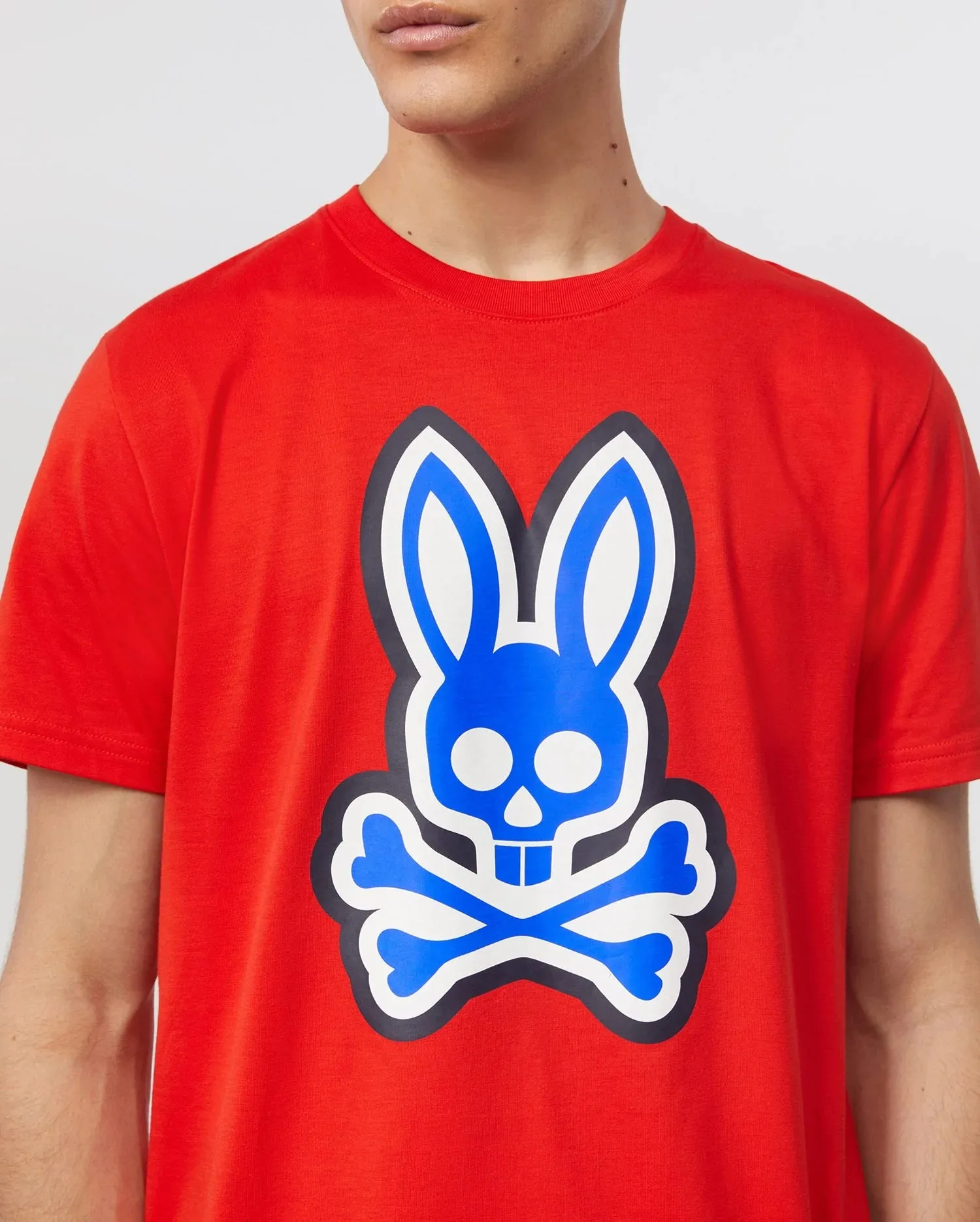 Psycho Bunny (B6U852U1PC) - Mens Patchin Tee - 611 Red Spice