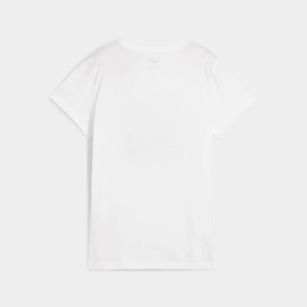 Puma Womens Graphics Wording Tee White/Pink_ 182027 _ White
