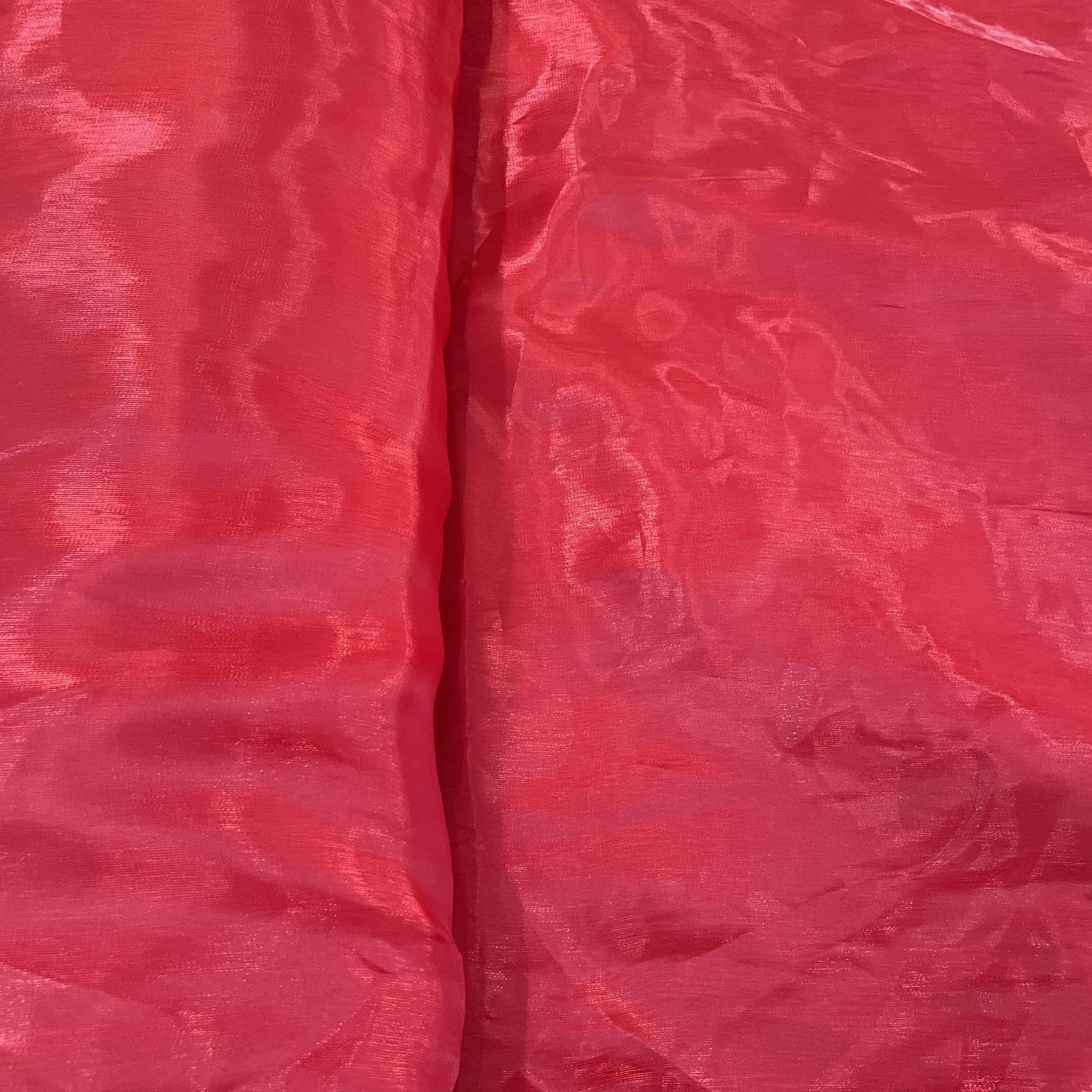 Red Solid Organza Fabric 13334