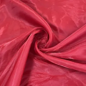 Red Solid Organza Fabric 13334