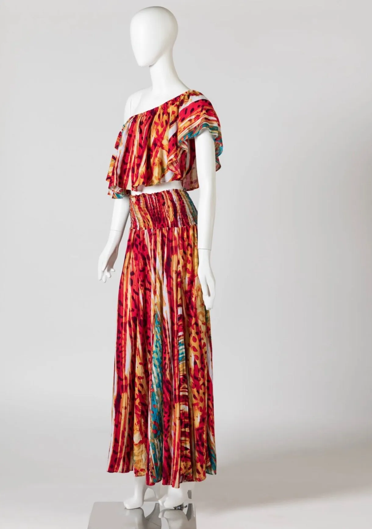 Red water melon print skirt/dress