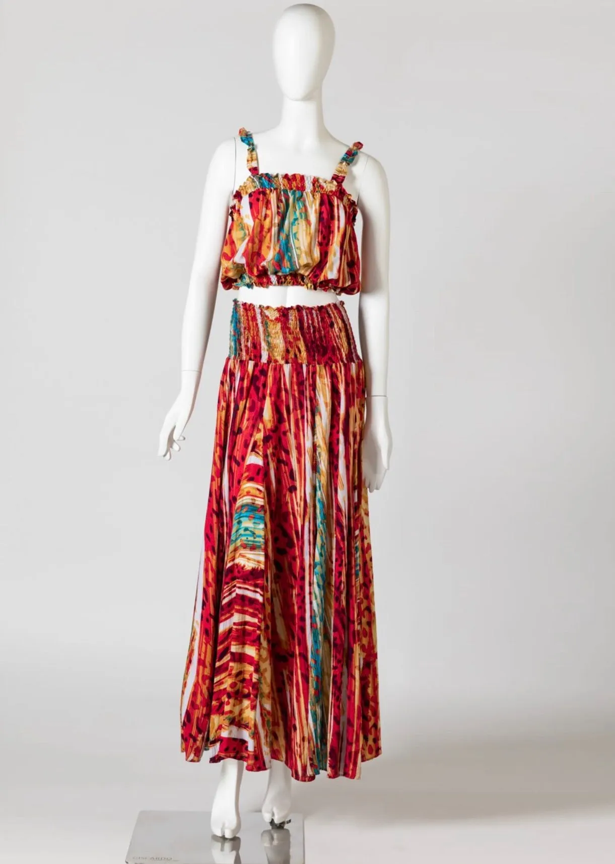 Red water melon print skirt/dress
