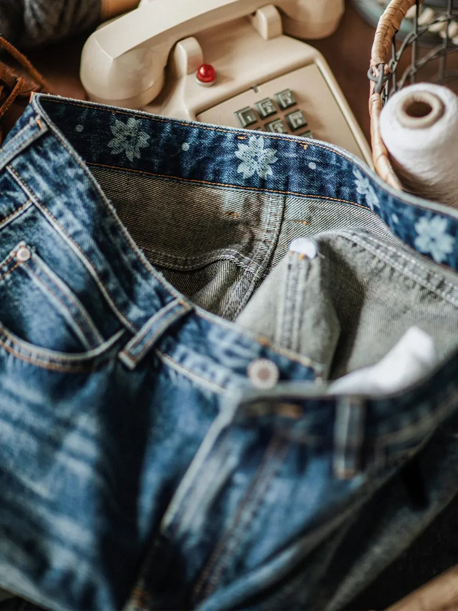 RELAXED PRE-DISTRESSED JEANS