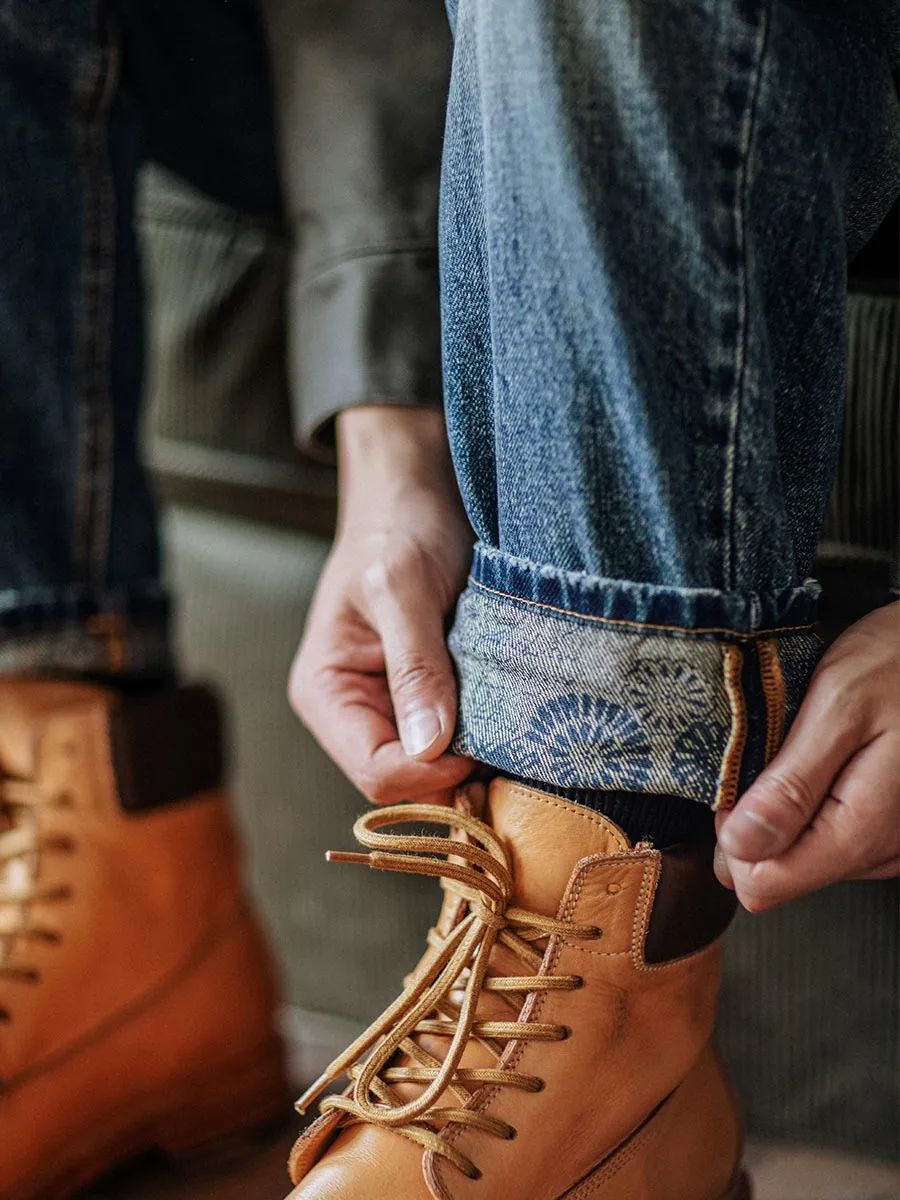 RELAXED PRE-DISTRESSED JEANS