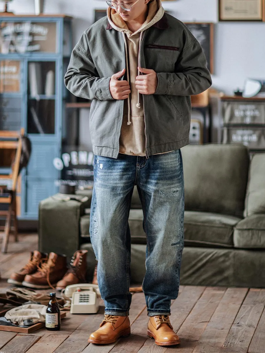 RELAXED PRE-DISTRESSED JEANS