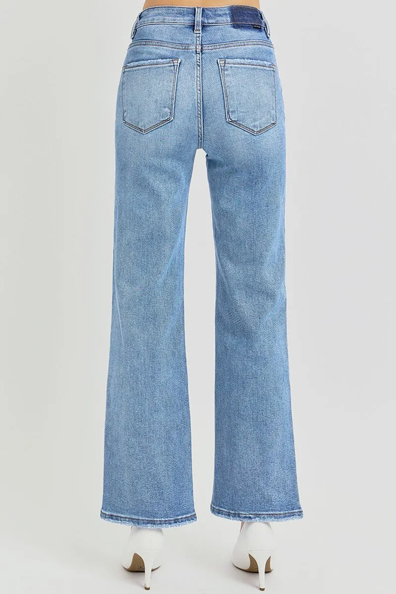 Risen High Rise Ankle Straight Relaxed Jean
