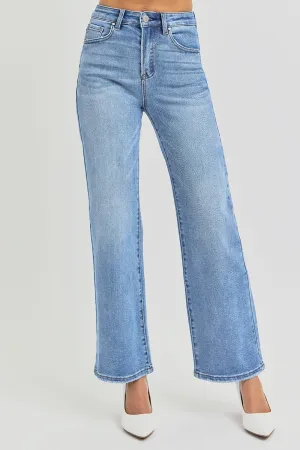 Risen High Rise Ankle Straight Relaxed Jean