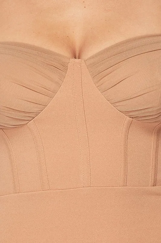 Sandy Nights Off the Shoulder Bustier Dress