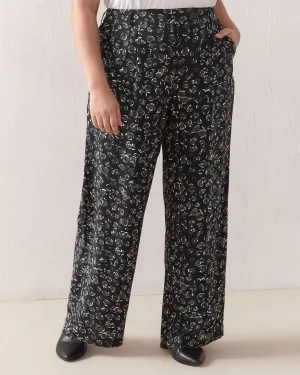 Santa Cruz Printed Wide Leg Pant | Black / White