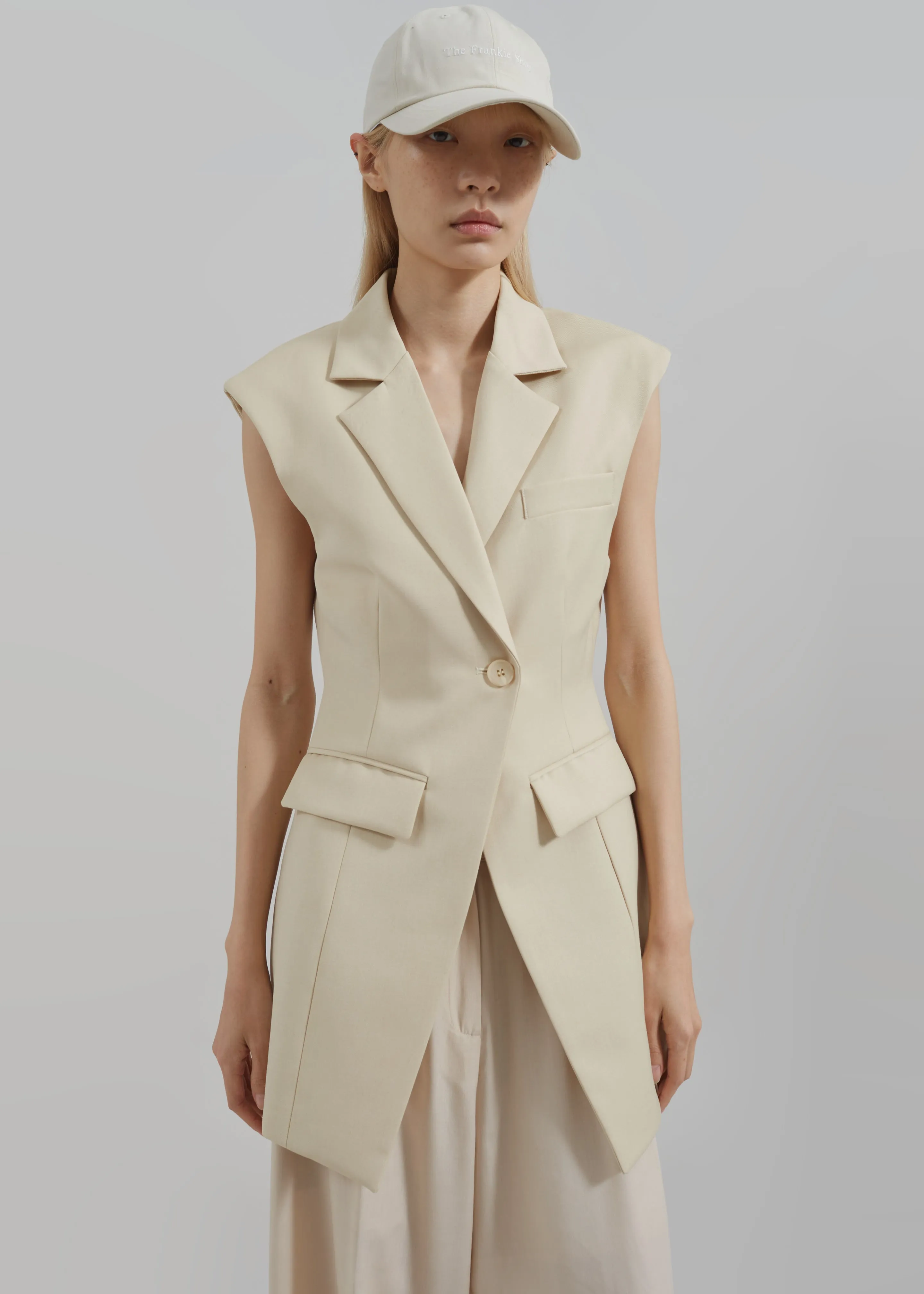 Shari Layered Vest - Beige