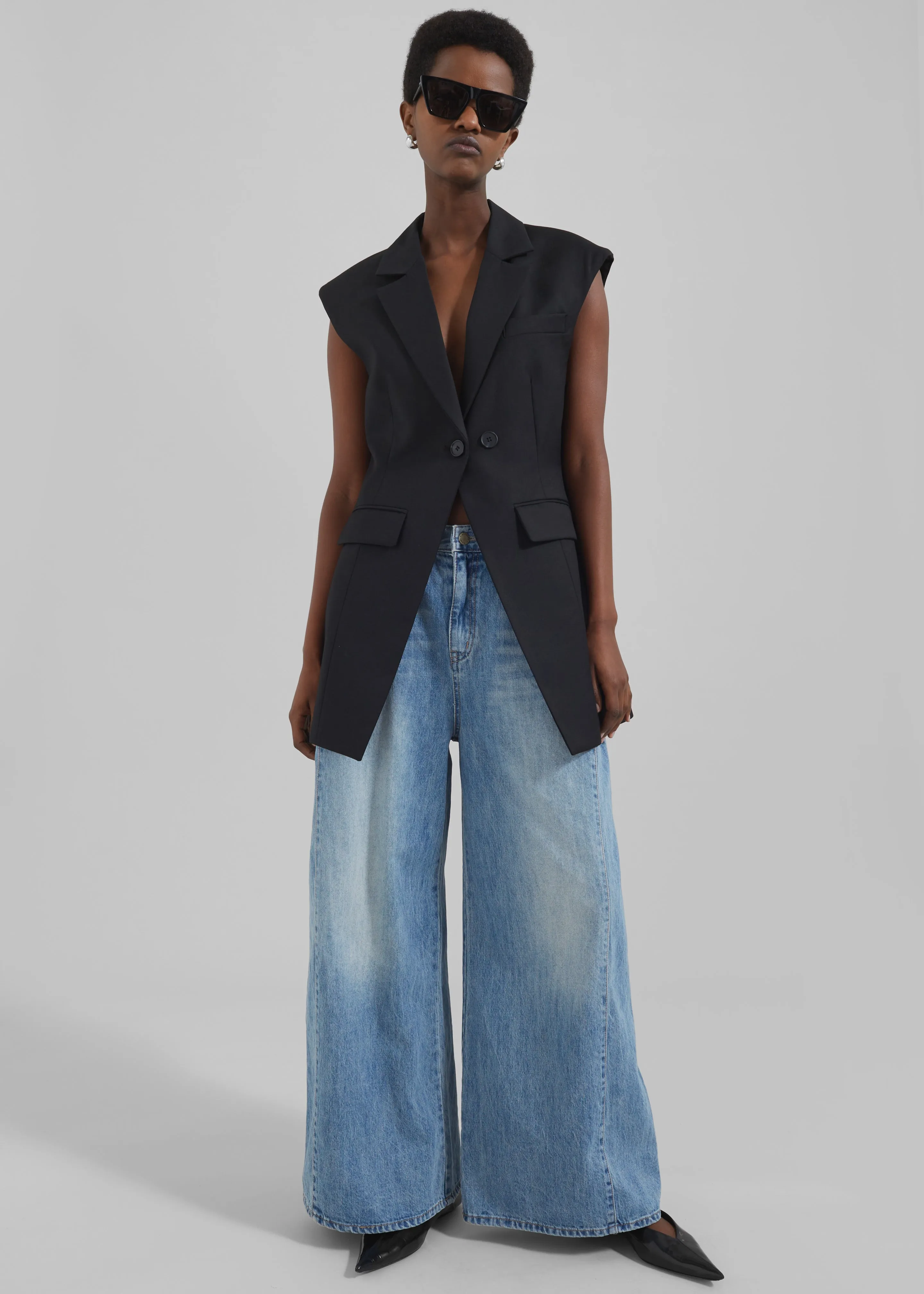 Shari Layered Vest - Black