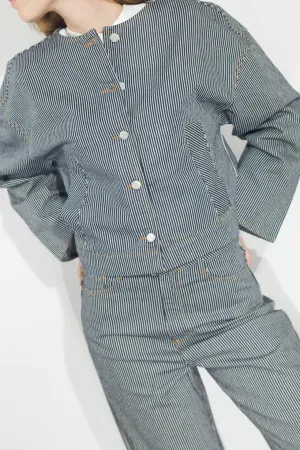 Striped Denim Jacket