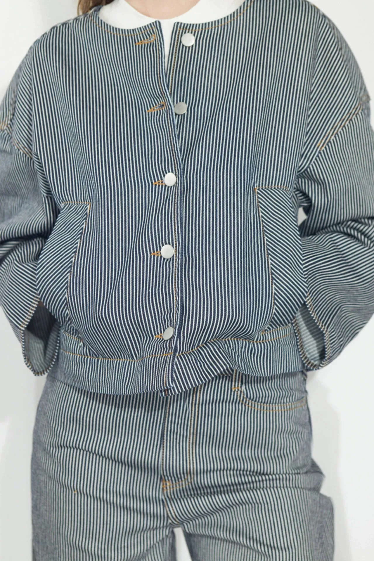 Striped Denim Jacket