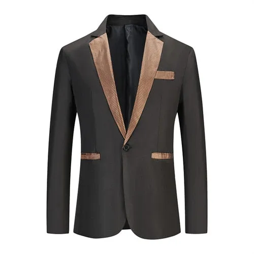 Stylish Blazer Casual Slim Fitness Formal One Button Office Suit Blazer Coat Top White Suit Jacket Masculino Blazers Men