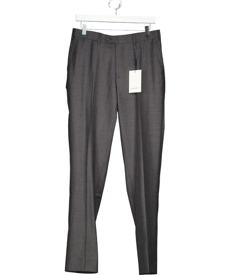Suit Supply Grey Slim Leg Straight Suit Trousers W30