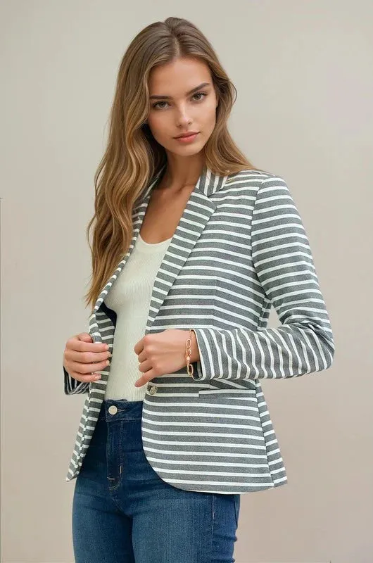 Summer Striped Blazers - 2 Colors!