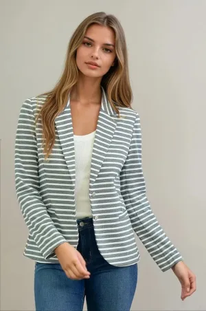 Summer Striped Blazers - 2 Colors!