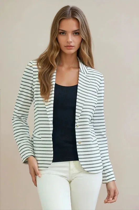 Summer Striped Blazers - 2 Colors!
