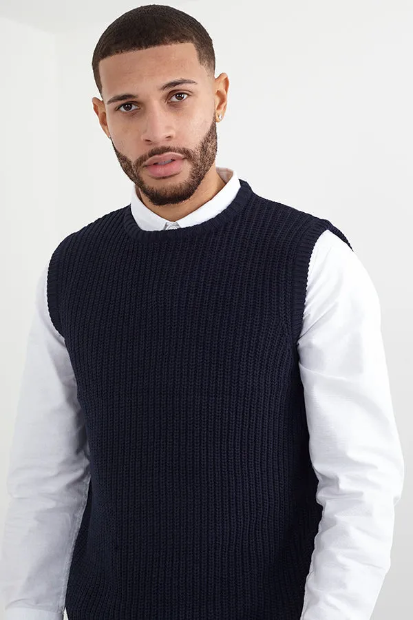 TANK TOP CREW NECK CARDIGAN-KNITTED JUMPER