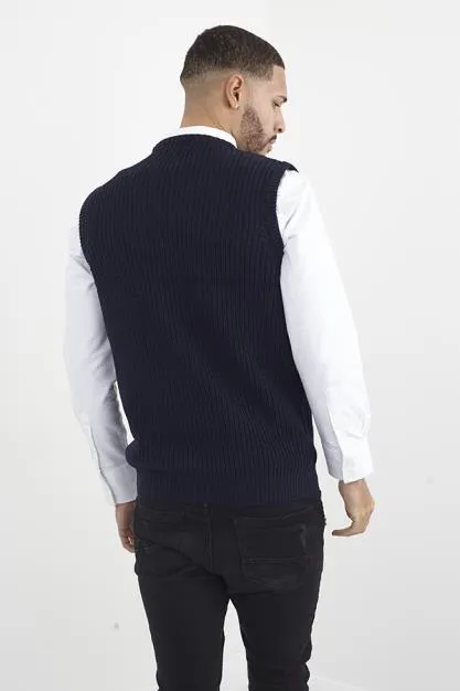 TANK TOP CREW NECK CARDIGAN-KNITTED JUMPER