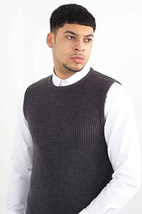 TANK TOP CREW NECK CARDIGAN-KNITTED JUMPER