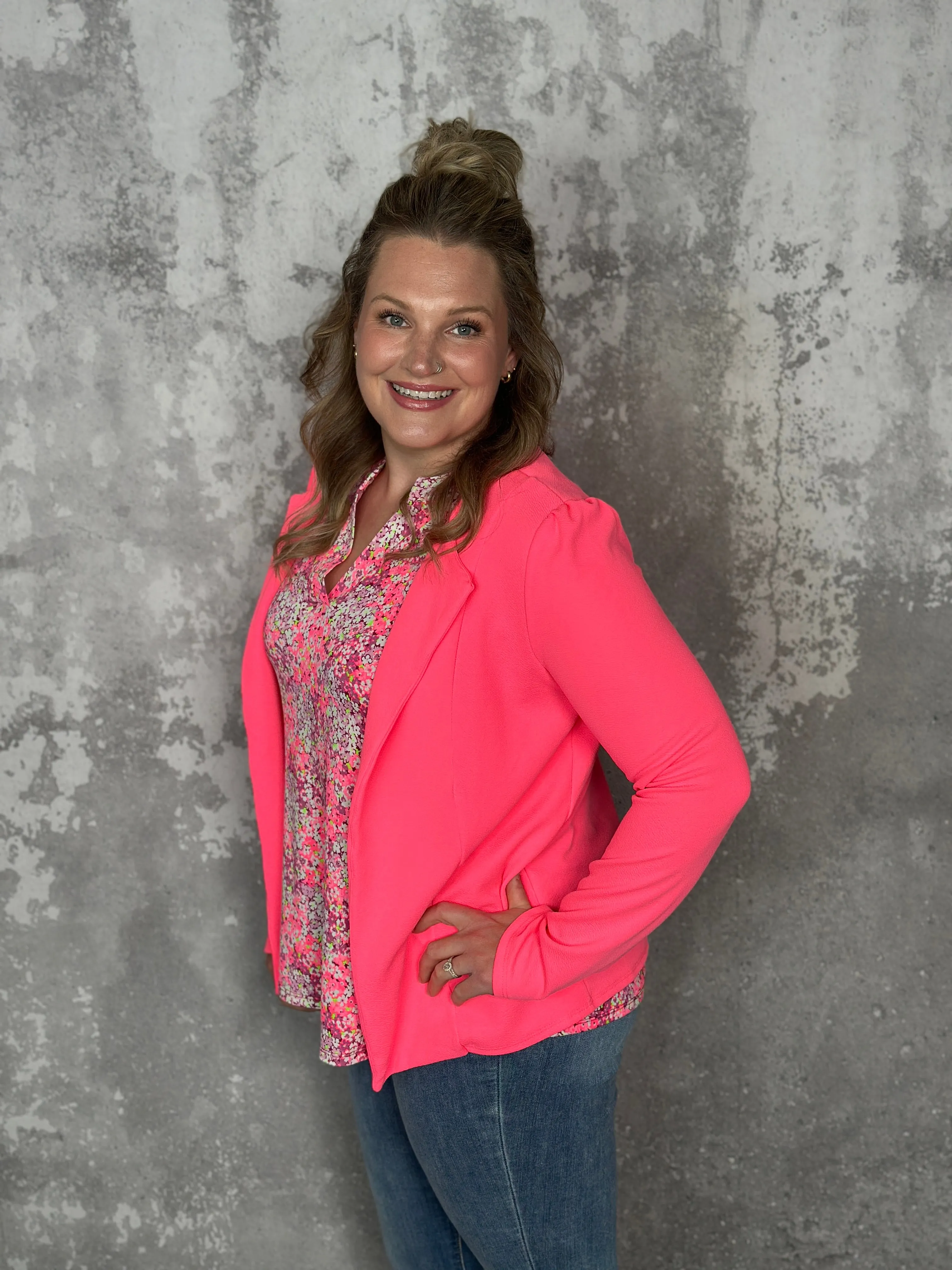 The Bentley Blazer - Neon Pink (Small - 3X)