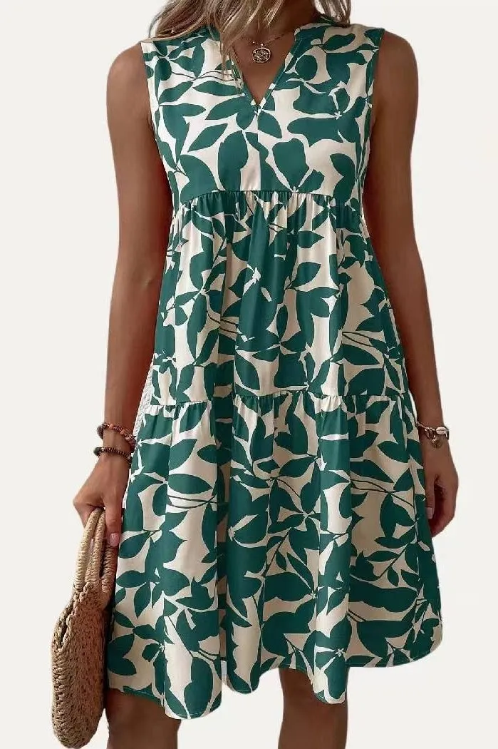 The Moment Collection Chic V Neck Sleeveless Midi Dress. Fall Clearance!