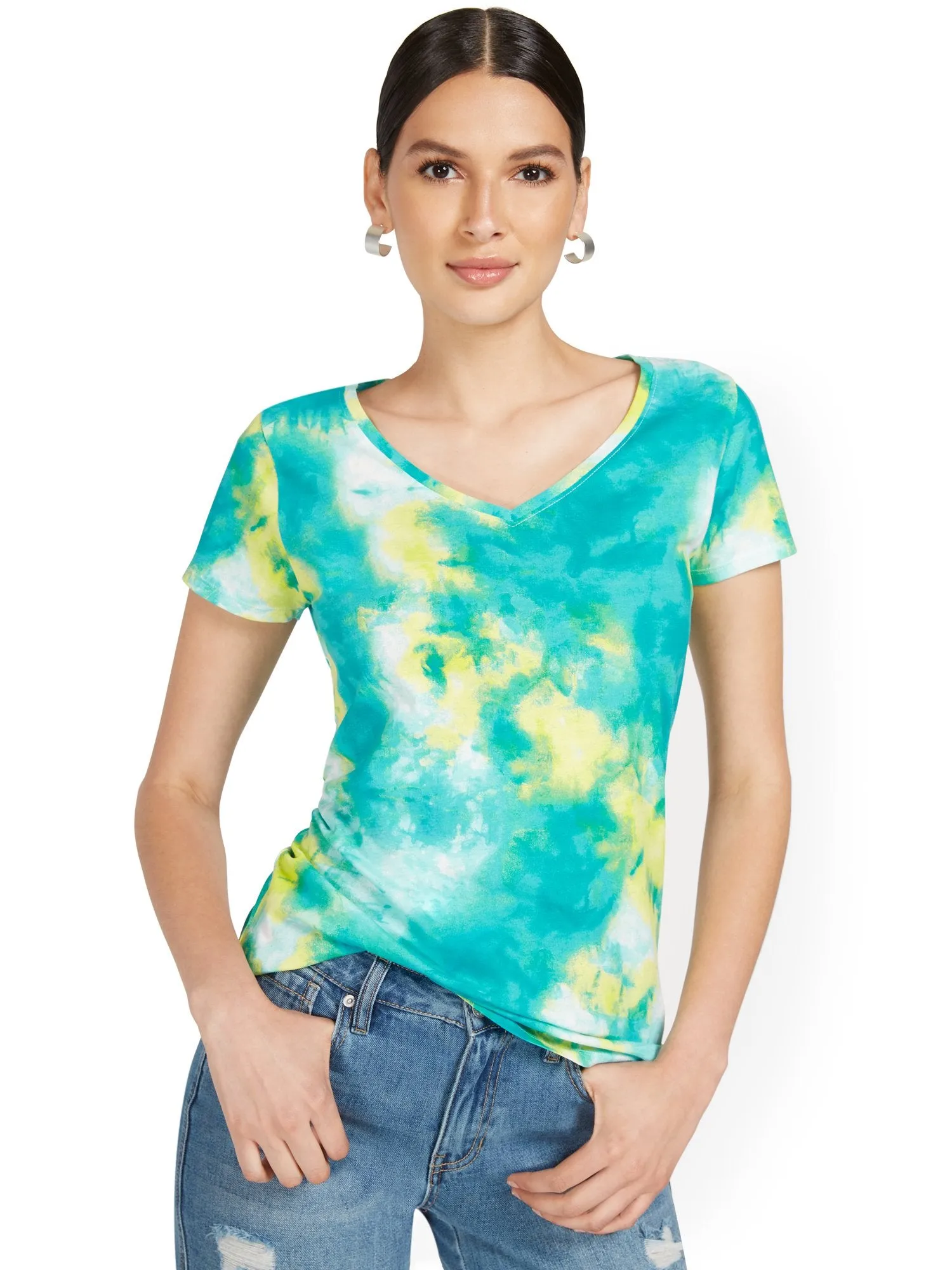 Tie-Dye V-Neck Perfect Tee